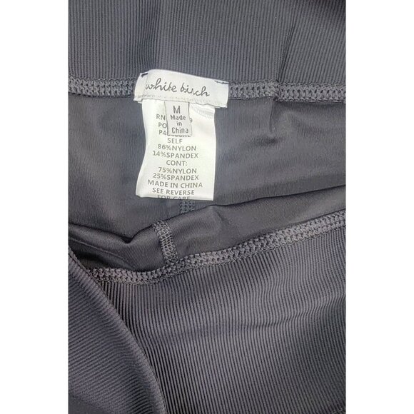 White Birch Leggings High Waist Sassy Black Compression Womens Size Med New - Picture 6 of 8